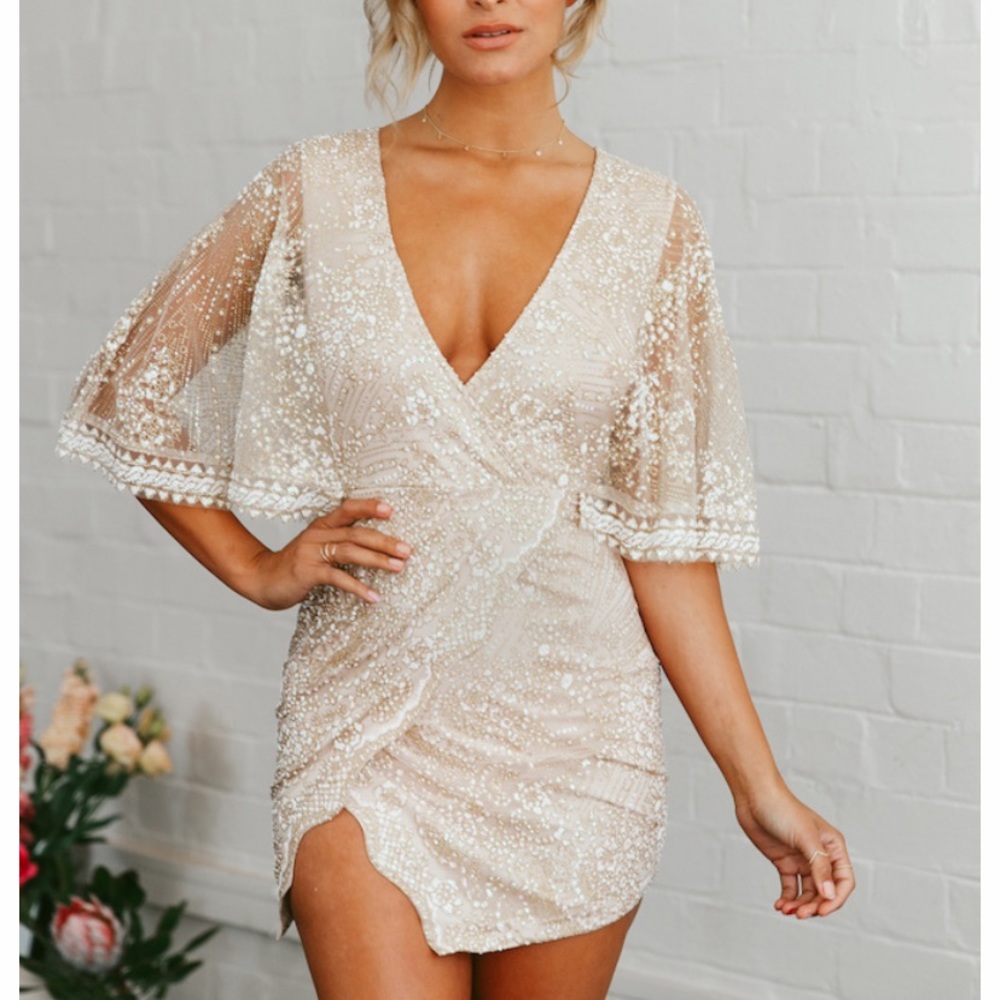 Gold sparkly holiday dress!